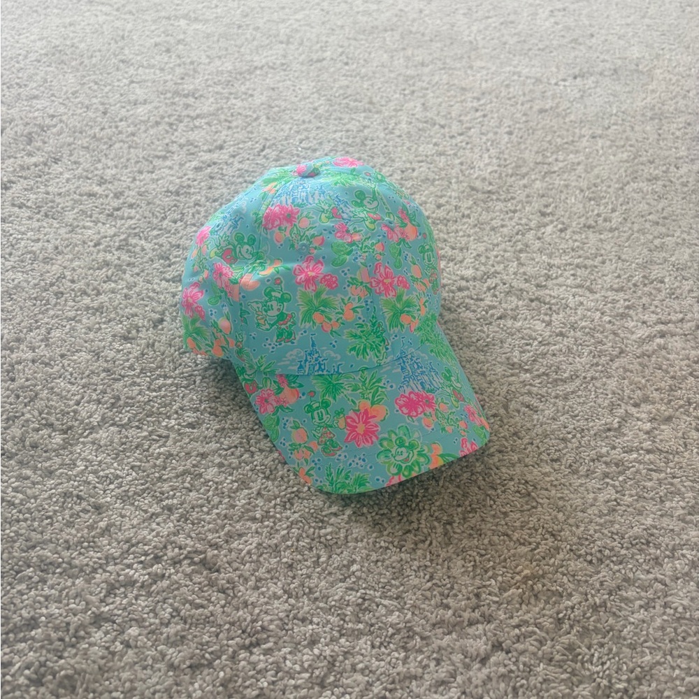 Lilly Pulitzer Floral Hat - Blue and Pink